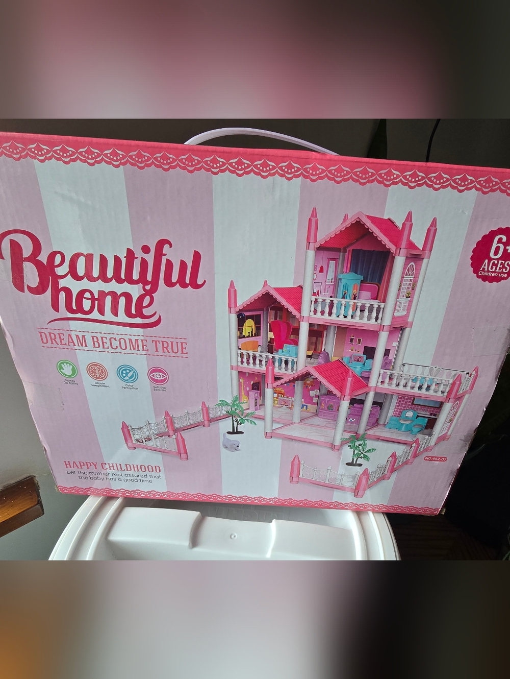 Pink Multi-Level Dollhouse Playset